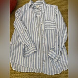Nicole Miller Striped Button-Up Shirt